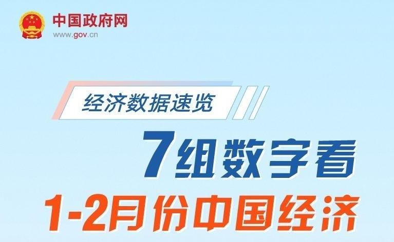 經(jīng)濟(jì)數(shù)據(jù)速覽：7組數(shù)字看1—2月份中國經(jīng)濟(jì)